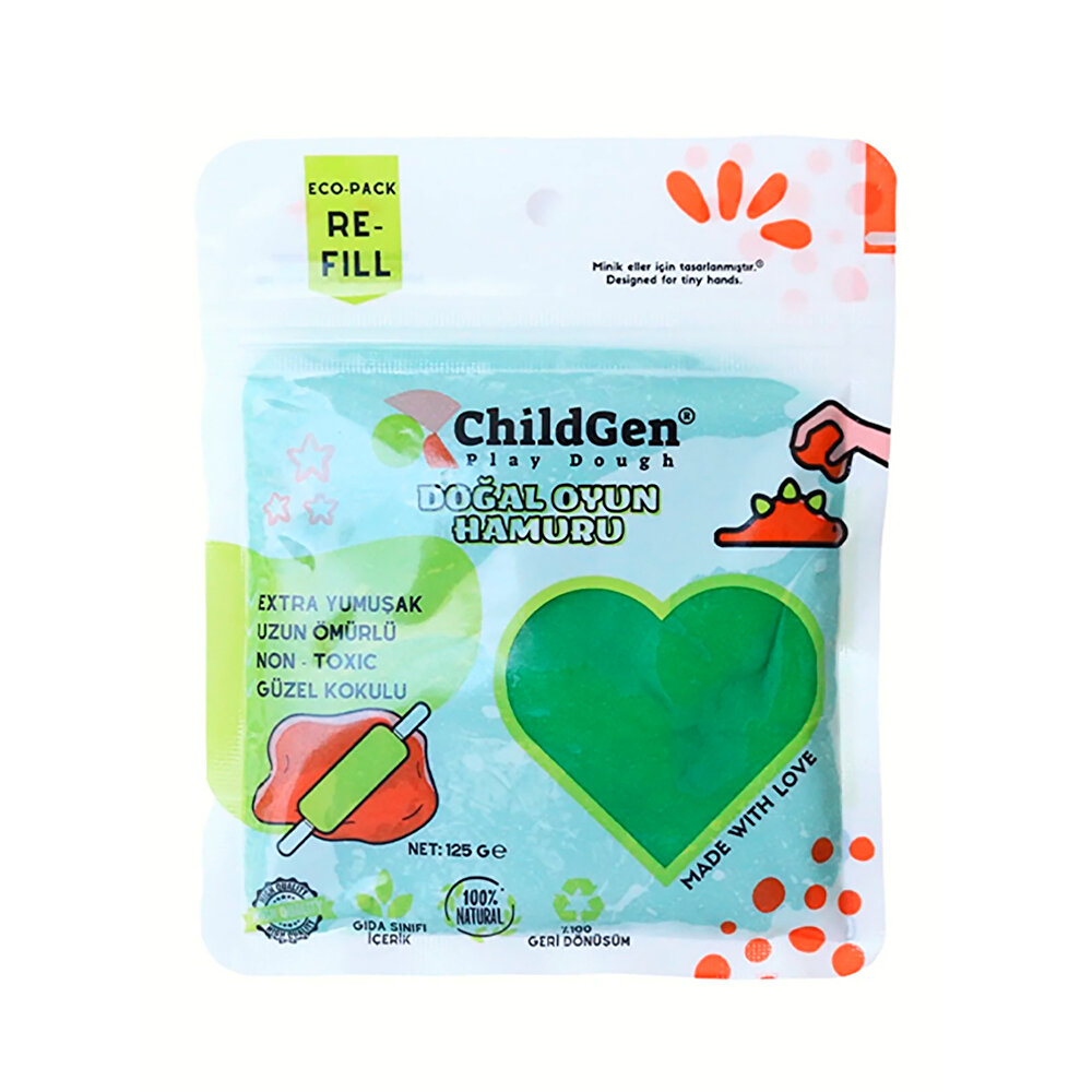 Doğal Oyun Hamuru Yedek Paket 9x125 gr