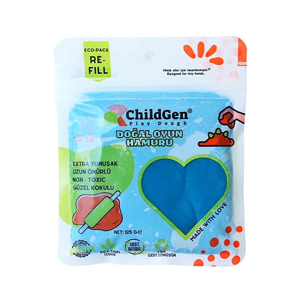 Doğal Oyun Hamuru Yedek Paket 9x125 gr