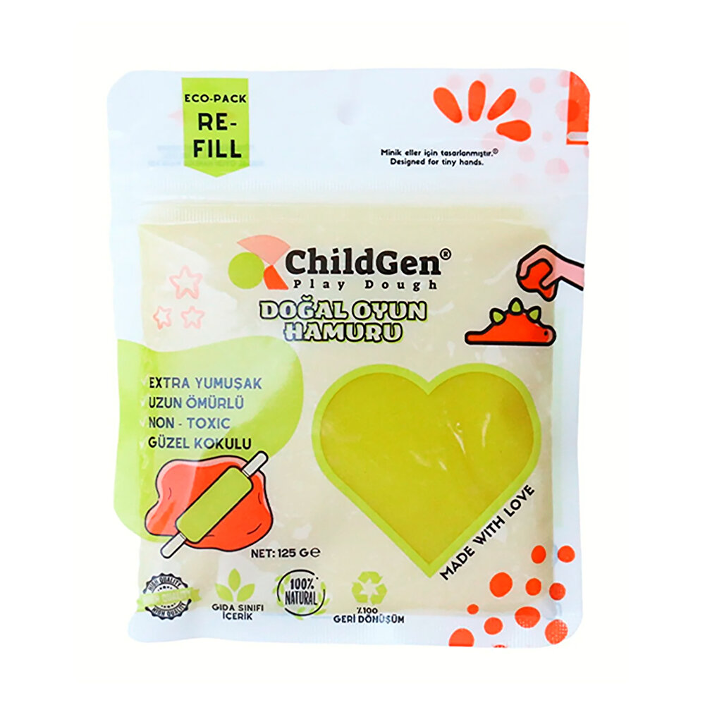 Doğal Oyun Hamuru Yedek Paket 9x125 gr