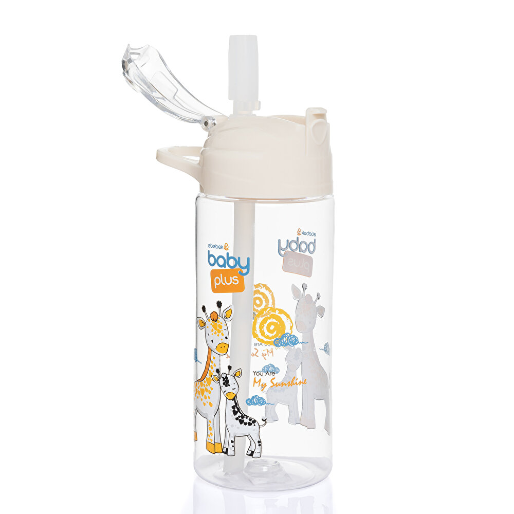 Desenli Pipetli Tritan Bebek Su Matarası 500 ml