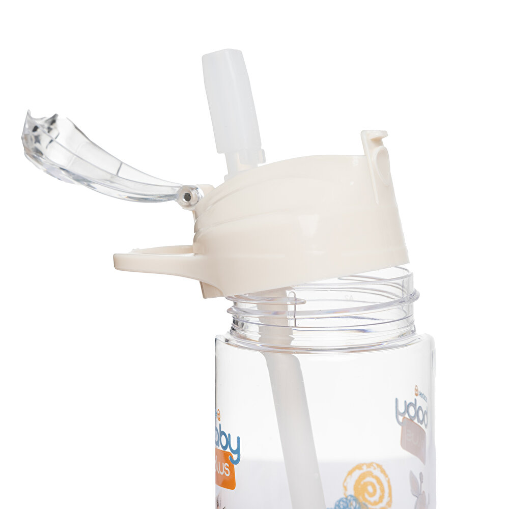 Desenli Pipetli Tritan Bebek Su Matarası 500 ml