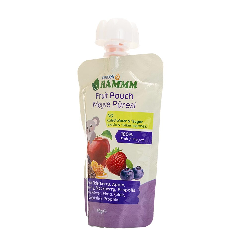 Karamürver Elma Çilek Böğürtlen Ve Propolis Meyve Püresi 90 gr