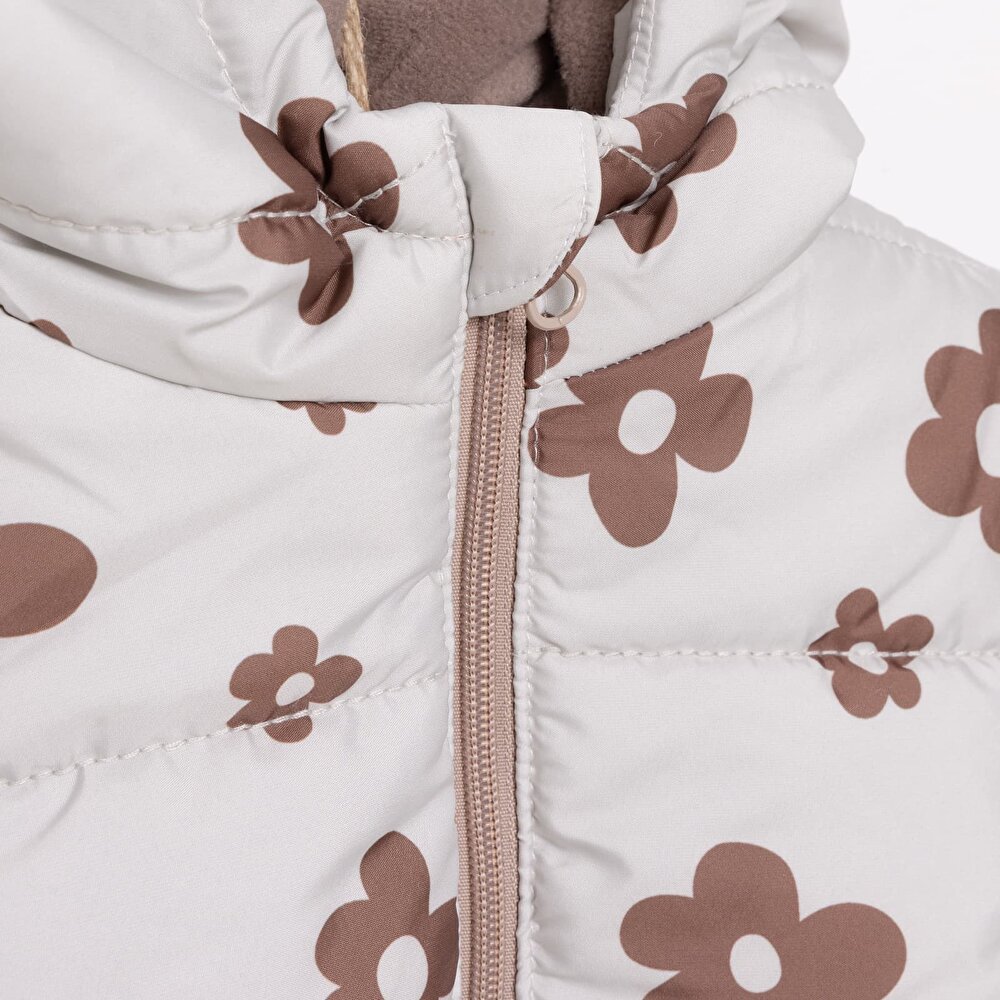 Basic Kapüşonlu Kulaklı Mont Kız Bebek