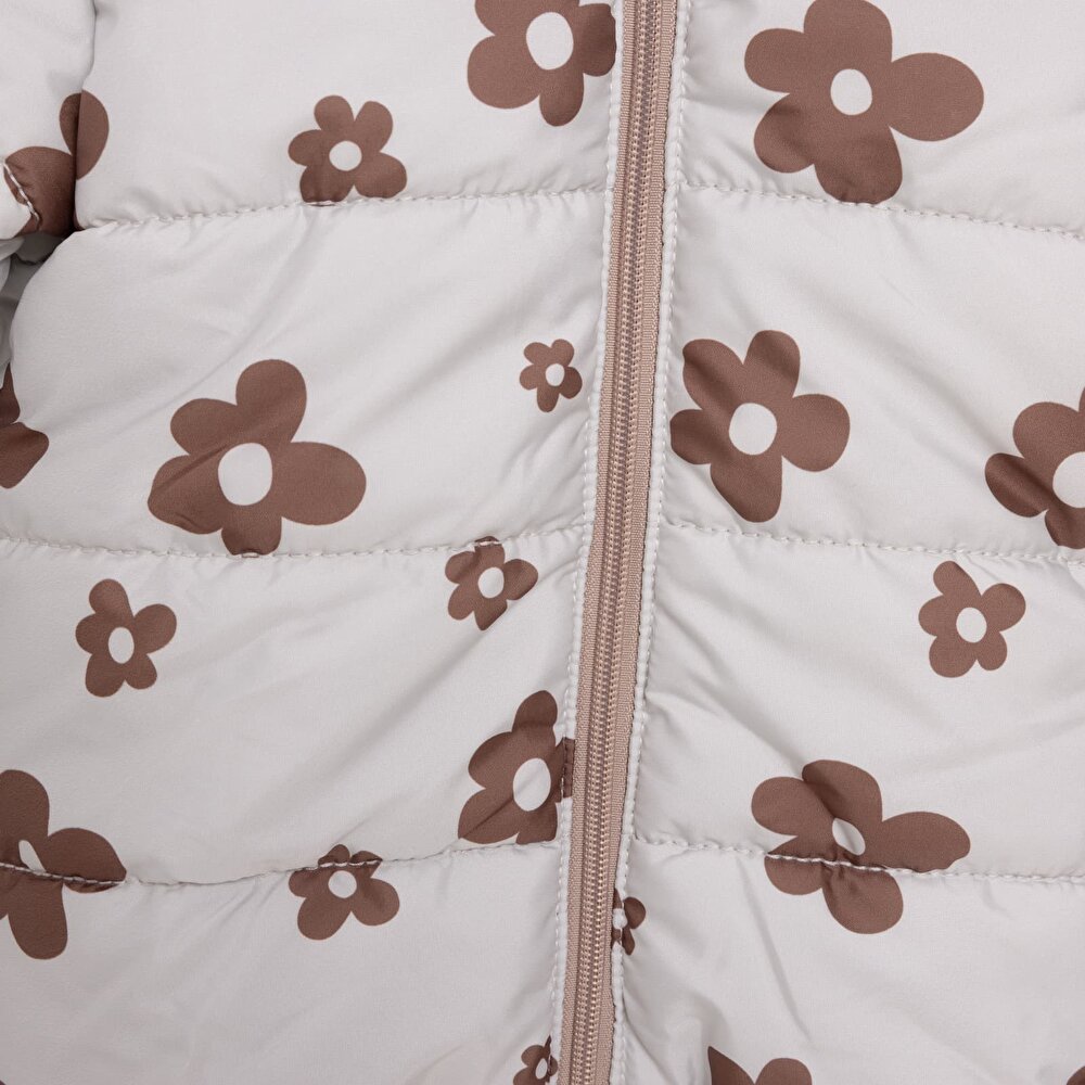 Basic Kapüşonlu Kulaklı Mont Kız Bebek