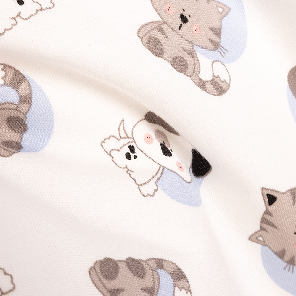 Erkek Bebek Uyku Tulum Araba Desenli İnterlok Fermuarlı 2 Tog Bisiklet Yaka Uzun Kol Bej