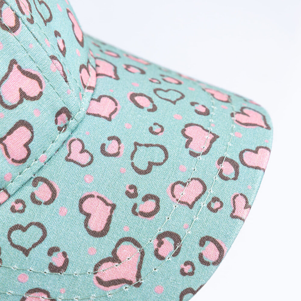 Kalp Desen Kep Şapka Kız Bebek