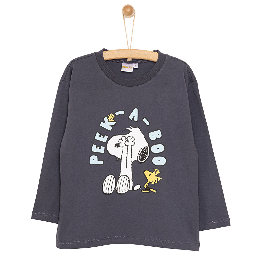 Snoopy Erkek Uzun Kol Tshirt Erkek Bebek