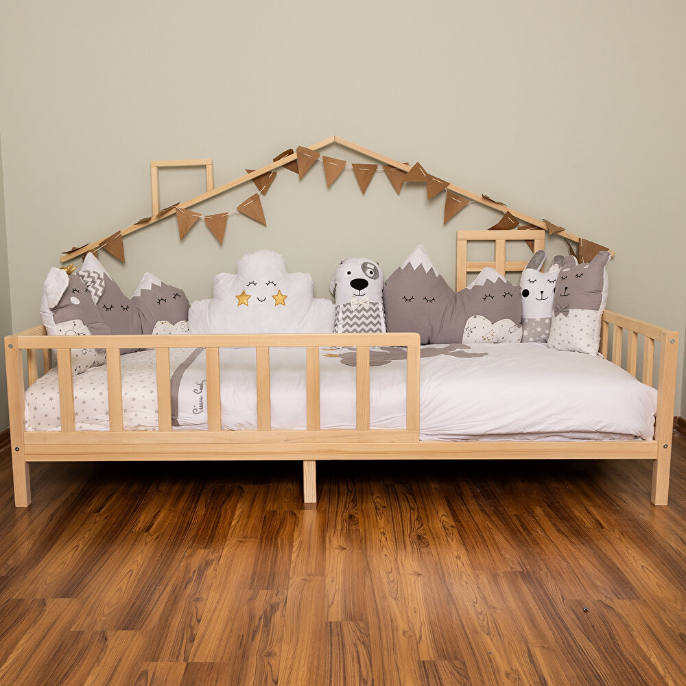 Arkası Çatılı Montessori Karyola 90x190 cm