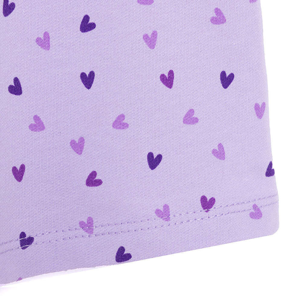 Basic Kız Kalp Desenli Fırfırlı Elbise Kız Bebek