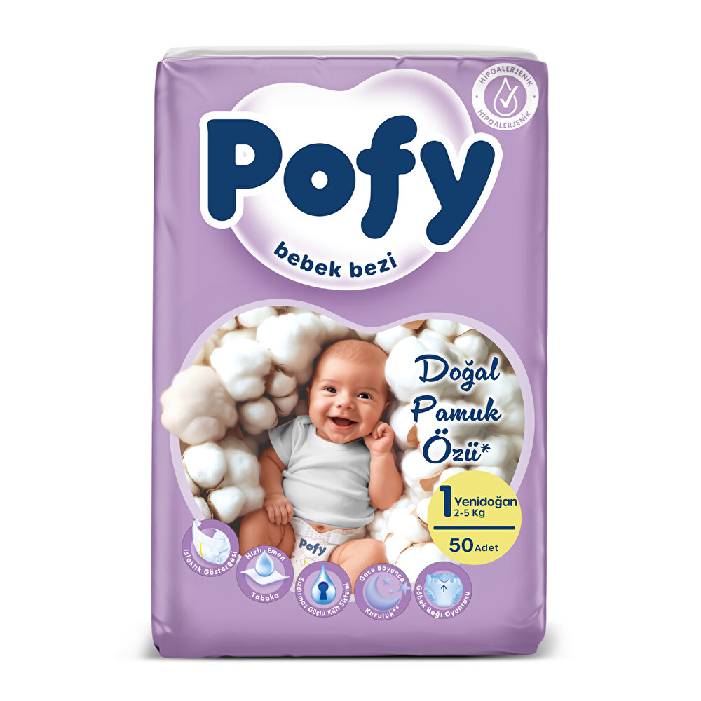 Yenidoğan 1 Bebek Bezi 2-5 kg 50 Adet