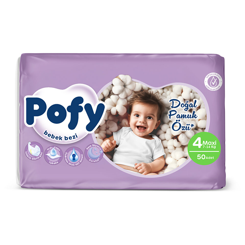 Maxi 4 Numara Bebek Bezi 7-14 kg 50 Adet
