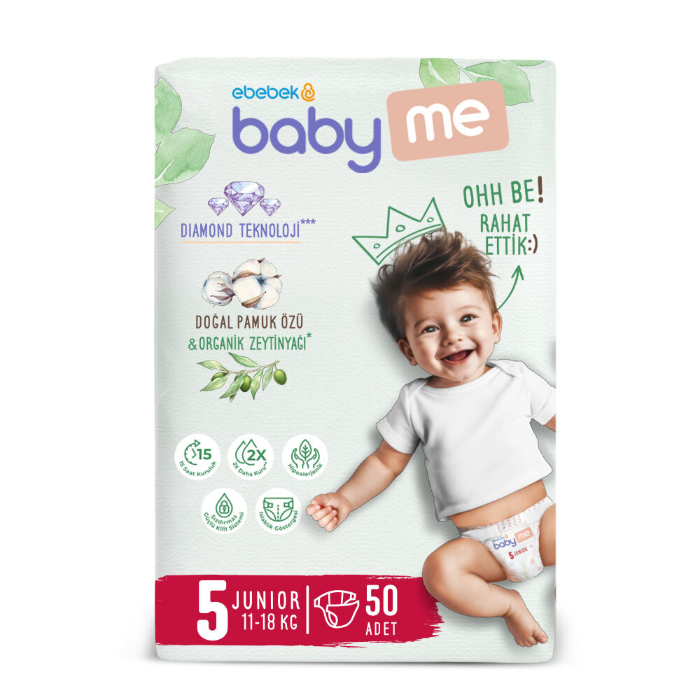 Junior 5 Numara Bebek Bezi 11-18 kg 50 Adet