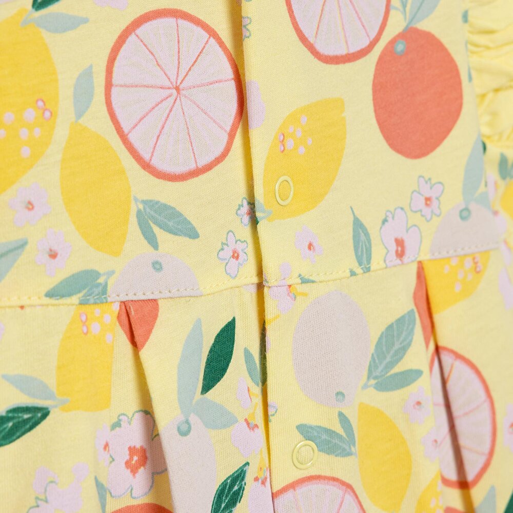 Yenidoğan Aloha Fırfırlı Kısa Tulum Kız Bebek