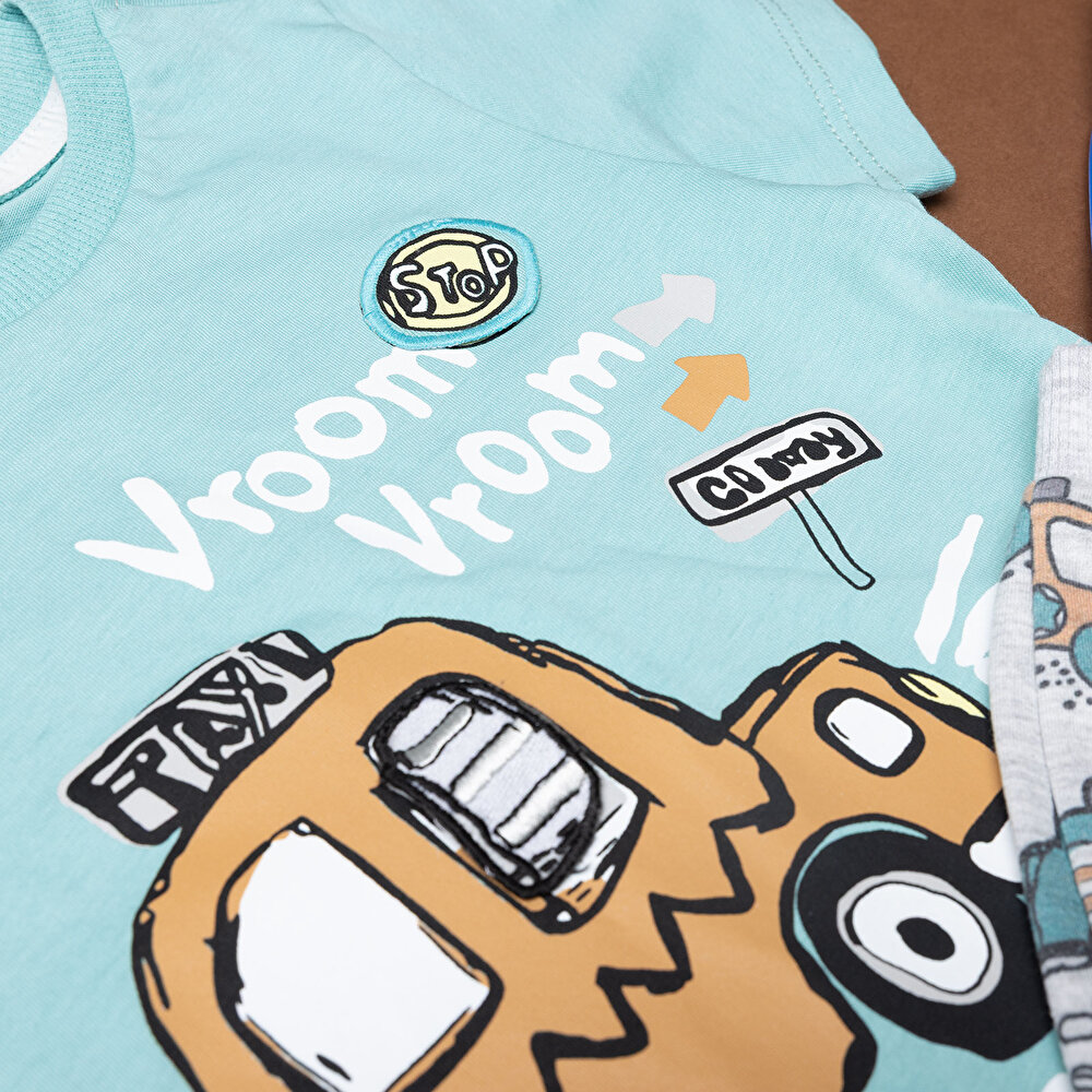 Fun World 3D Erkek Tshirt-Şort Erkek Bebek