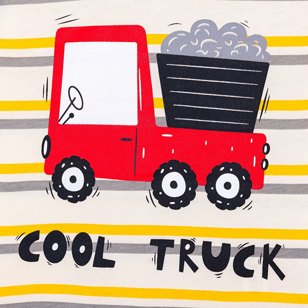 Cars&Roads Erkek Kamyon Baskılı Tshirt-Şort Erkek Bebek