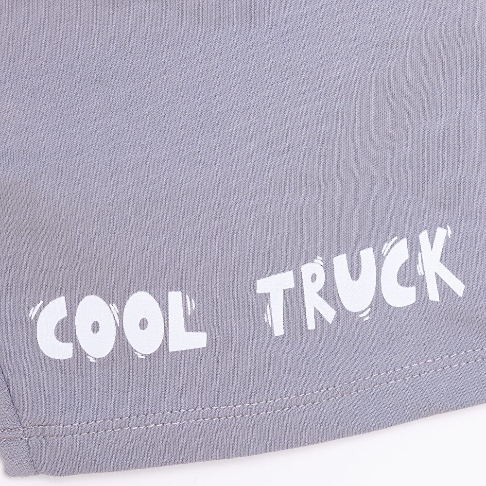 Cars&Roads Erkek Kamyon Baskılı Tshirt-Şort Erkek Bebek