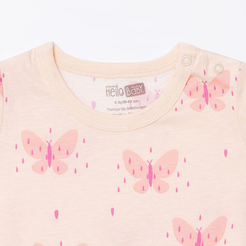 Kız Bebek Tulum Çıtçıtlı Süprem Bisiklet Yaka