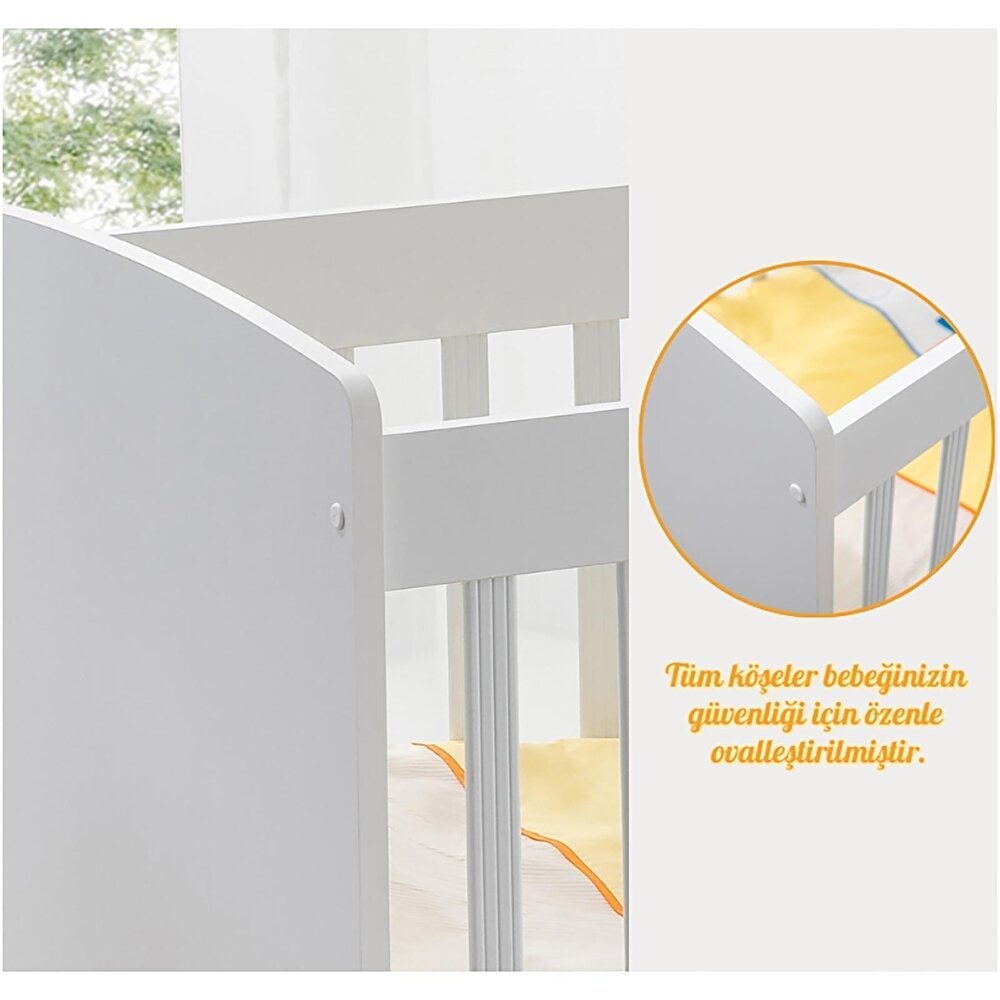 Crib2 Sallanabilir ve Sabitlenebilir Beşik 60x120 cm