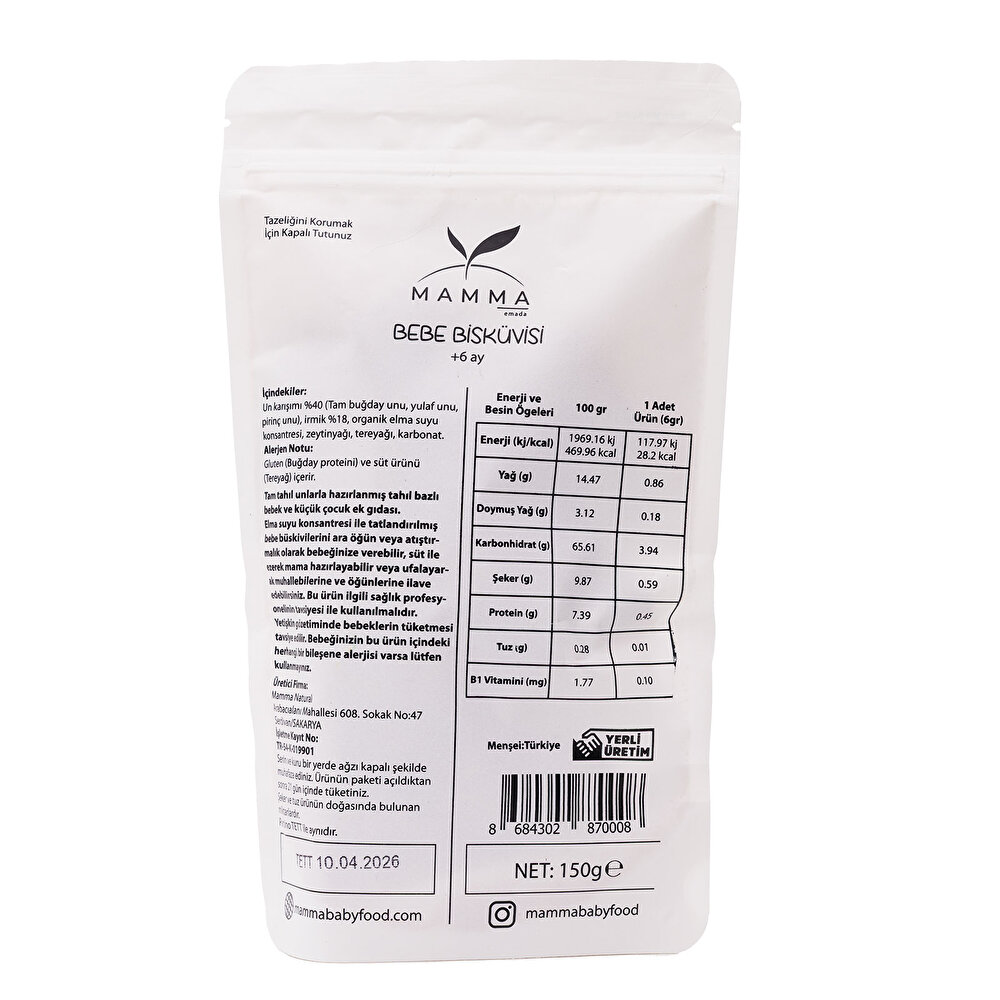 Bebek Bisküvisi 150 gr
