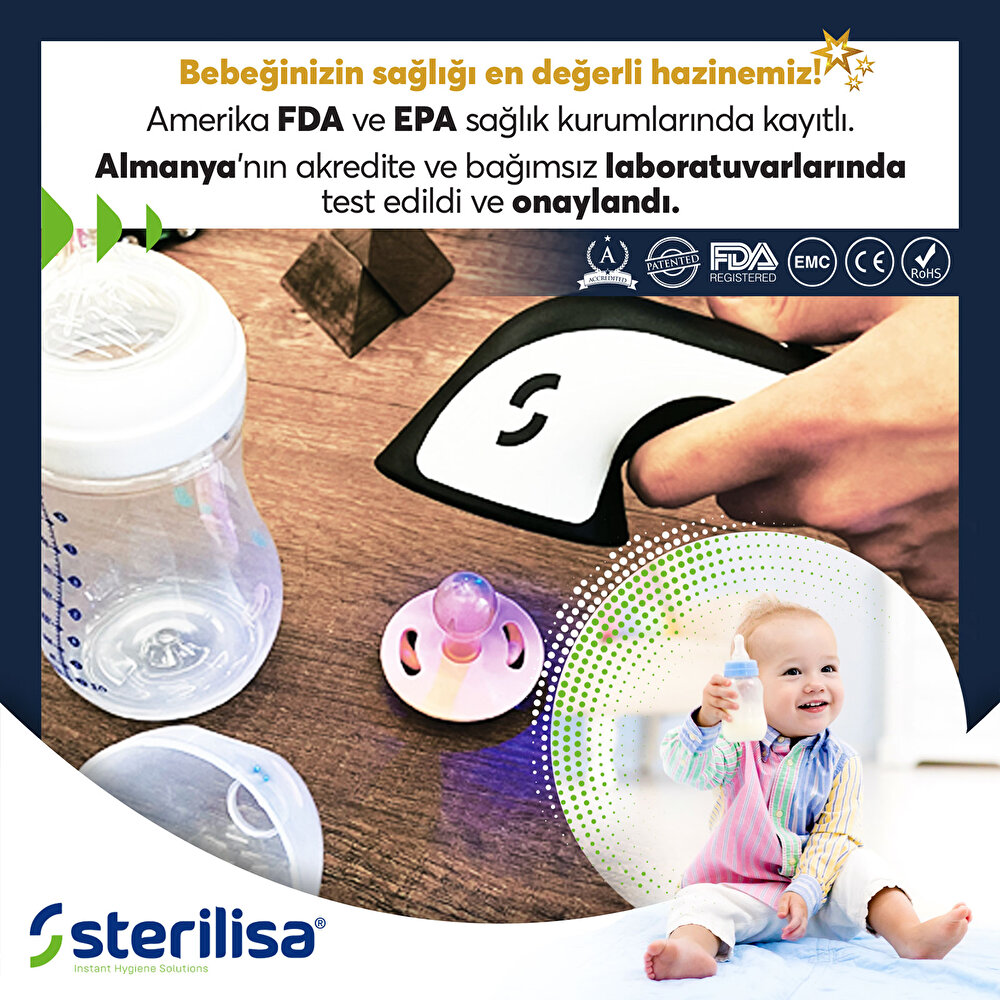 Mini - Darbeli UV Sterilizasyon ve Dezenfeksiyon Cihazı (Taşınabilir Boyut)