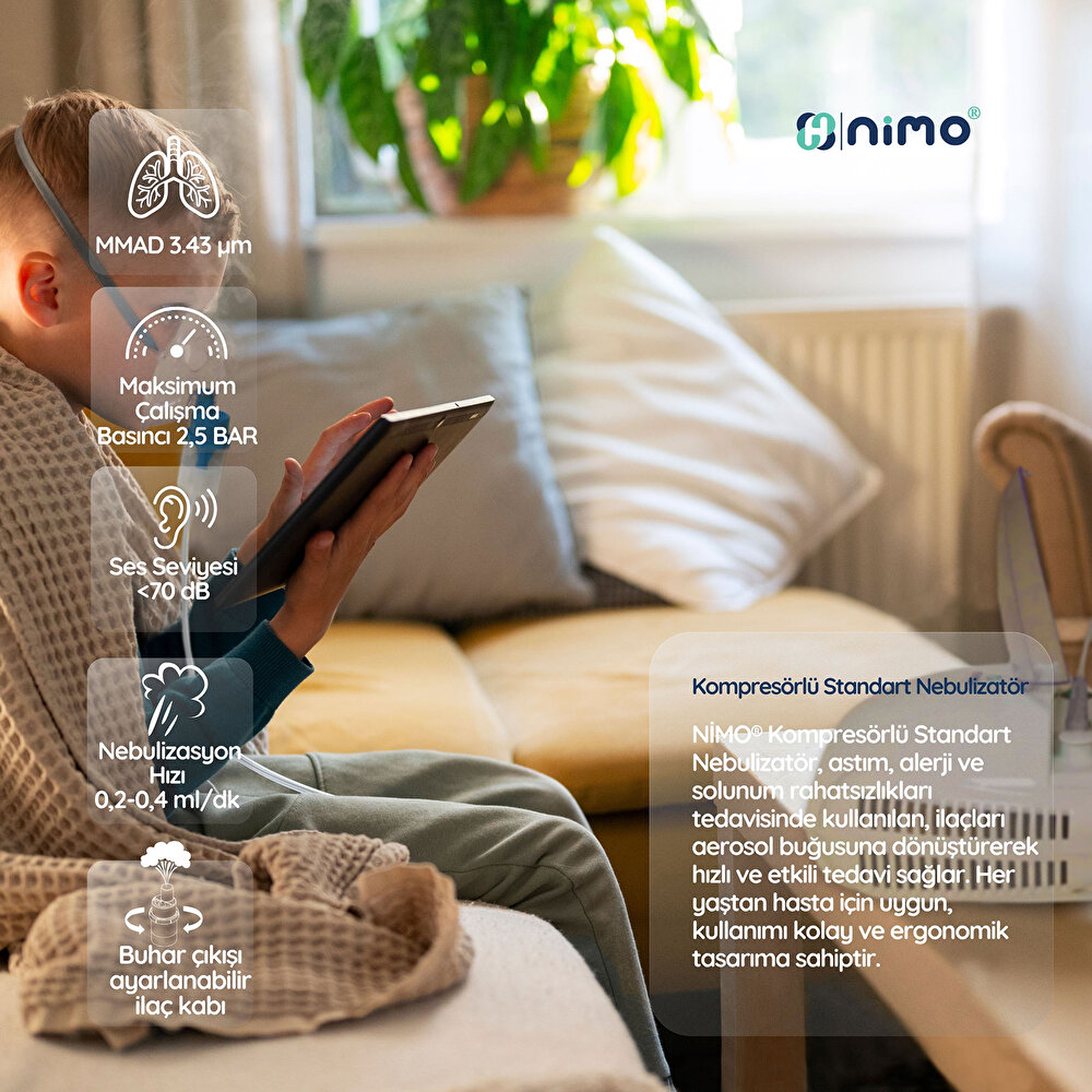 Nimo Kompresörlü Nebulizatör