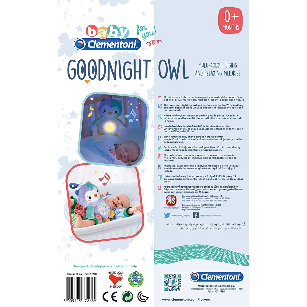 Baby Clementoni  Işıklı Peluş Baykuş