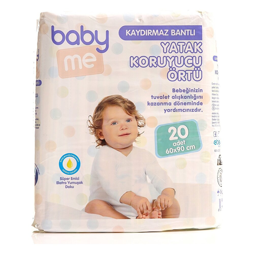 Kaydırmaz Bantlı Yatak Koruyucu Örtü 60x90 cm 20 Adet