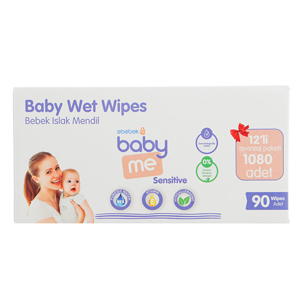 Sensitive Islak Mendil 12x90 Adet