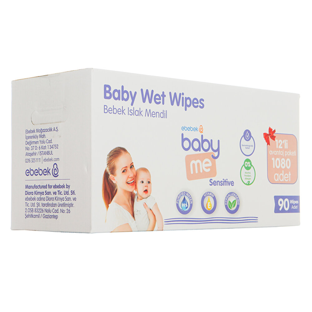 Sensitive Islak Mendil 12x90 Adet