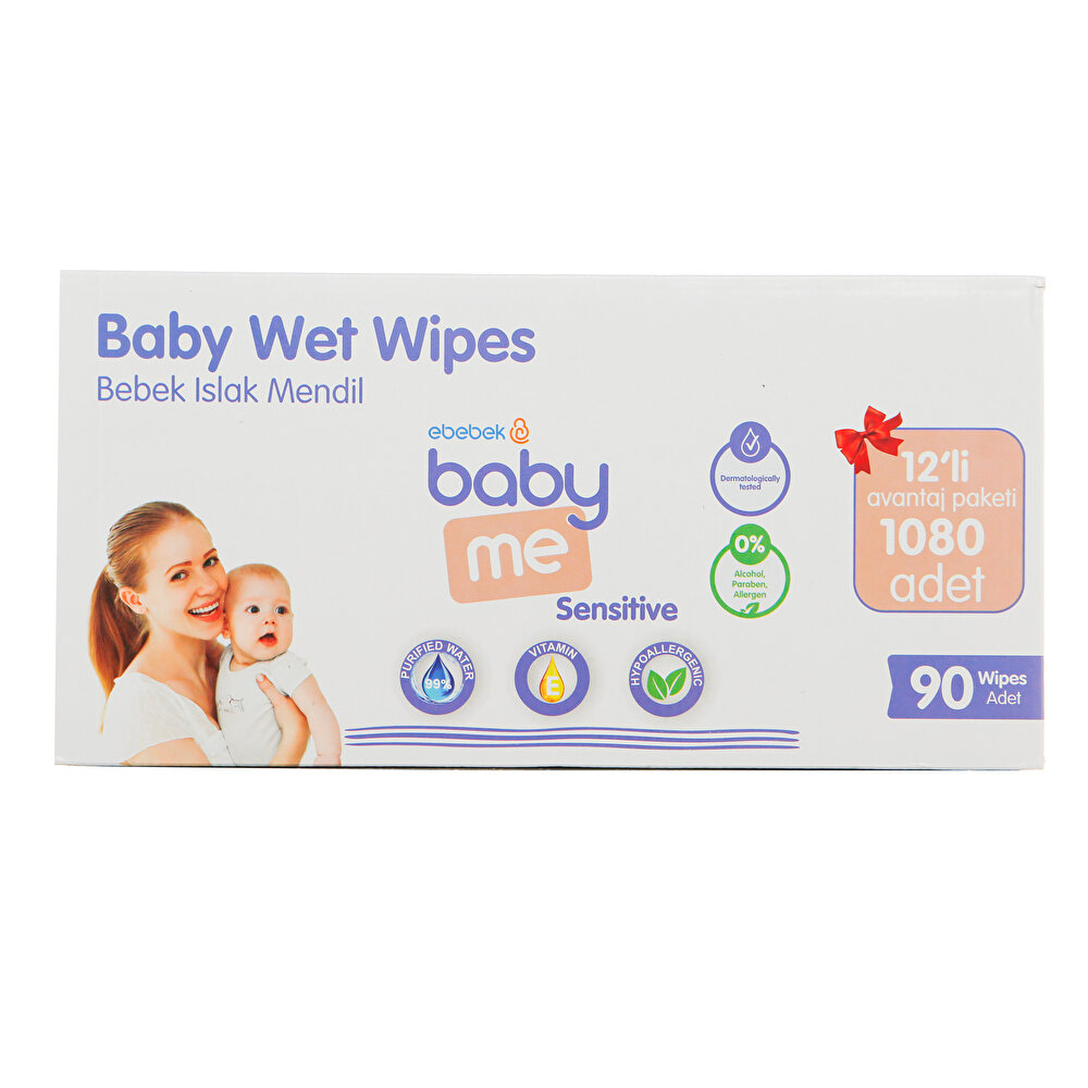 Sensitive Islak Mendil 12x90 Adet