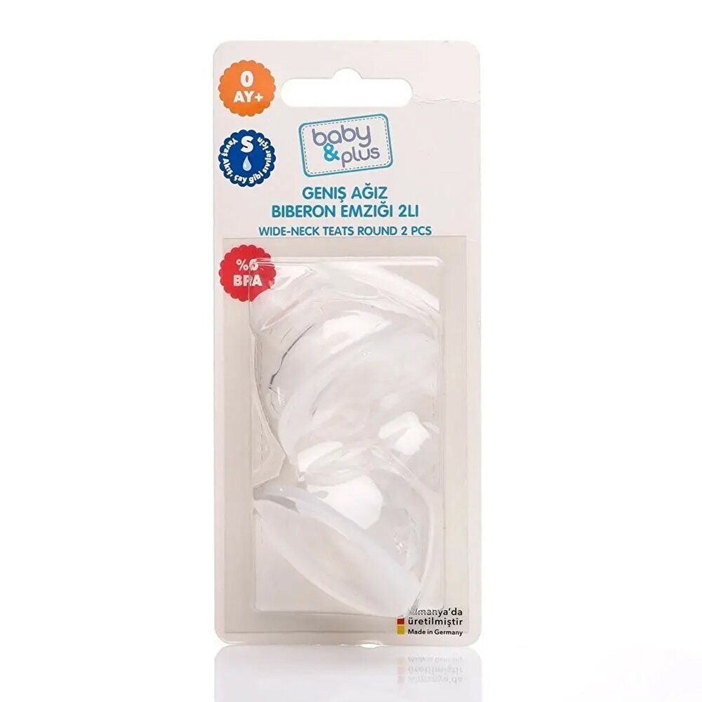 Geniş Biberon Emziği S Beden 2li
