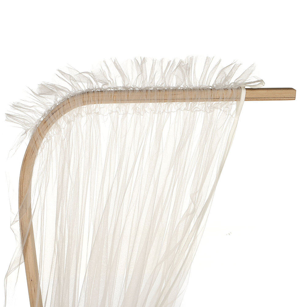 Ahşap Sallanabilir ve Tekerlekli Sepet Beşik