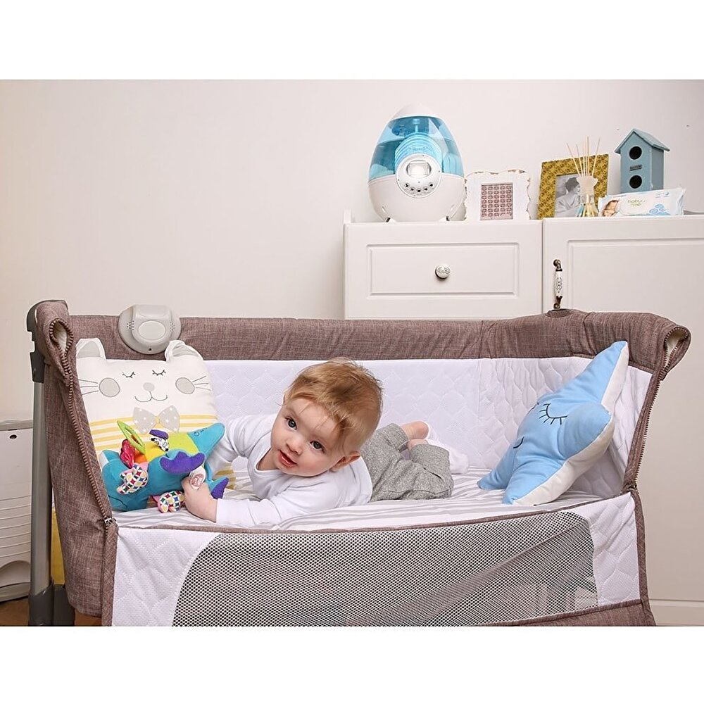 Safe Side Anne Yanı Asansörlü ve Sallanabilen Bebek Beşiği Kahverengi