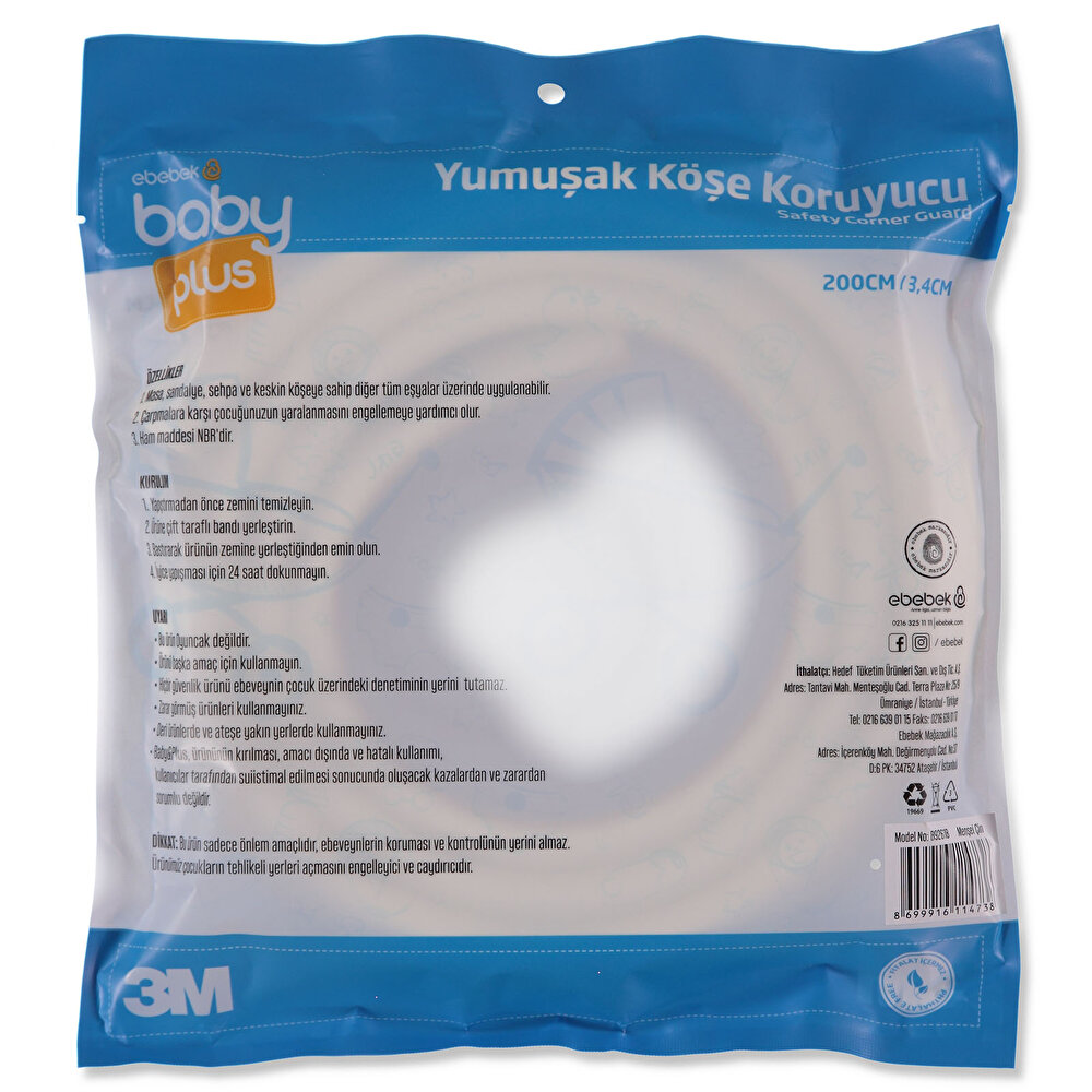 Soft Köşe Koruyucu 3,4x3,4x200 cm