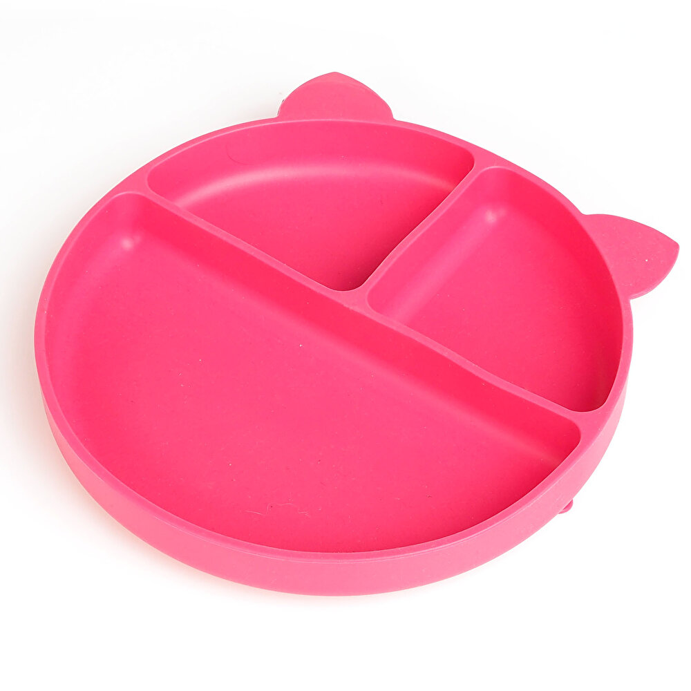 Vakumlu Silikon Mama Tabağı Pembe