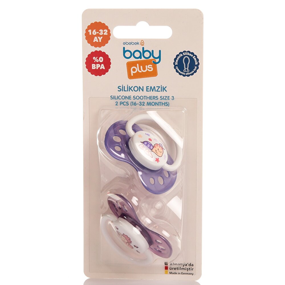2'li Silikon Yalancı Kız Bebek Emzik 16-32 Ay