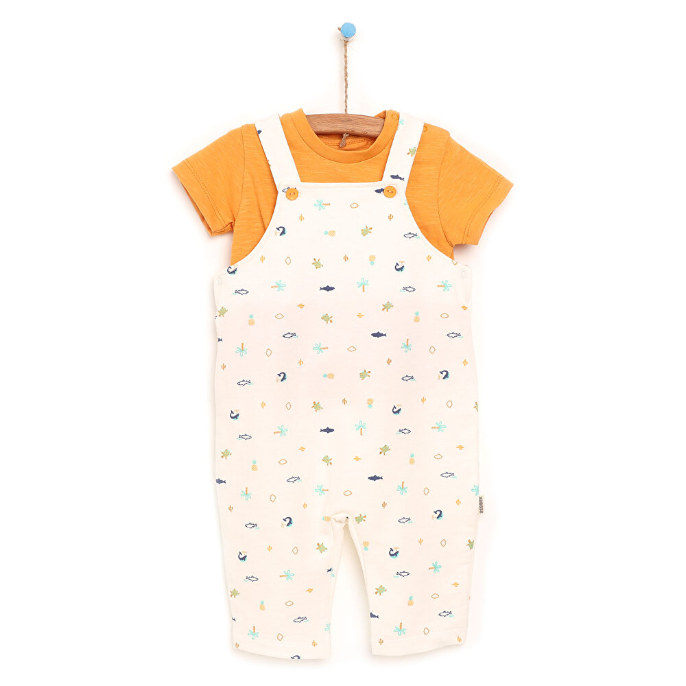 Baby Shark Salopet-Tshirt Takım Erkek Bebek