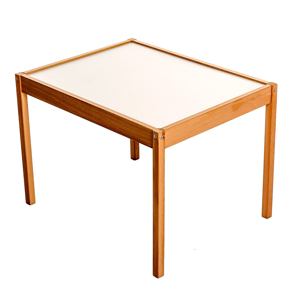 Montessori Ahşap Çocuk Masa ve 2 Sandalye Set