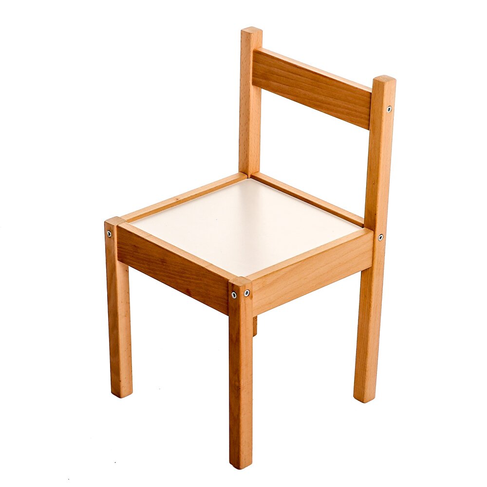 Montessori Ahşap Çocuk Masa ve 2 Sandalye Set