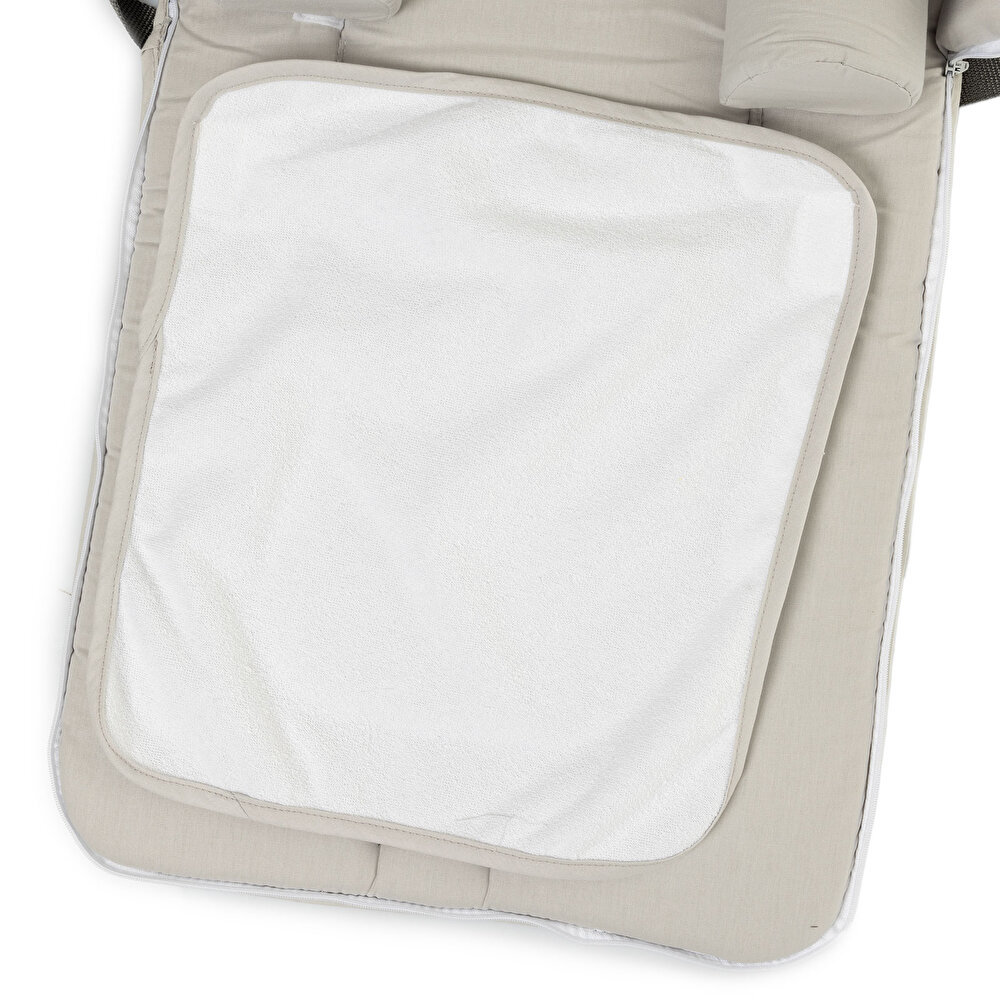 Babynest Portatif Çanta Yatak Gri