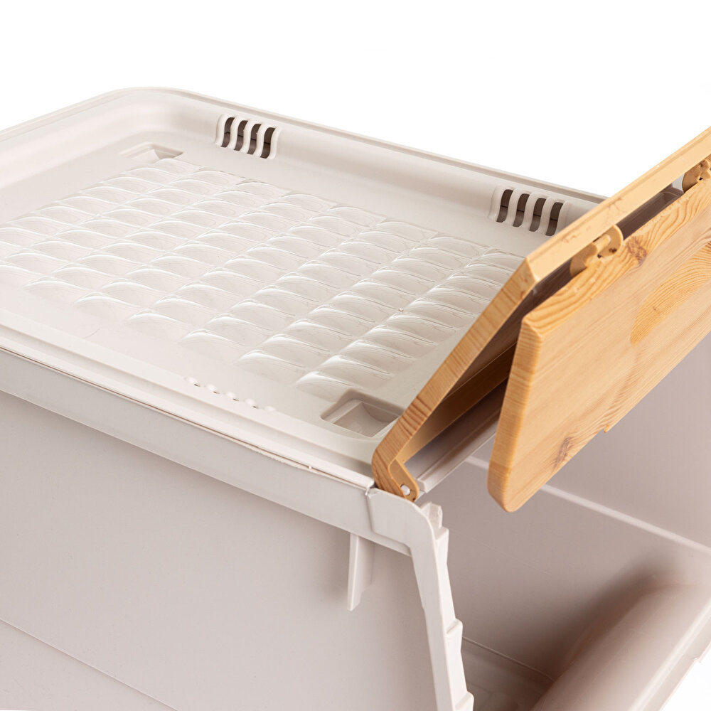 Bambu Çok Amaçlı Tekerlekli Organizer 33 lt Tek Modül