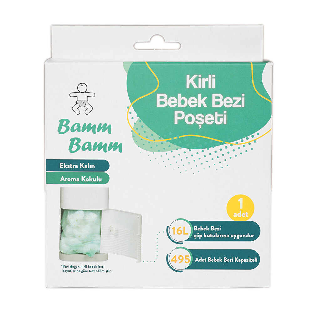 Kokulu Bebek Bezi Çöp Poşeti 495 Bez Kapasiteli