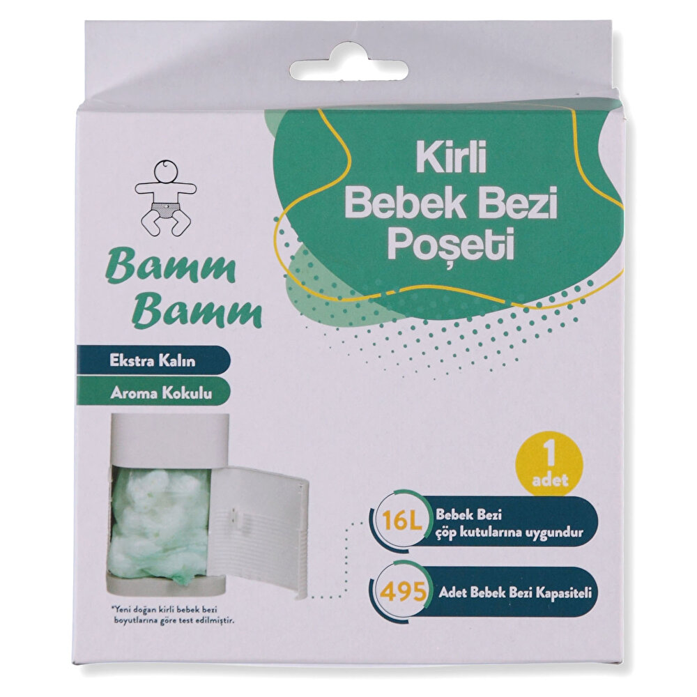 Kokulu Bebek Bezi Çöp Poşeti 495 Bez Kapasiteli