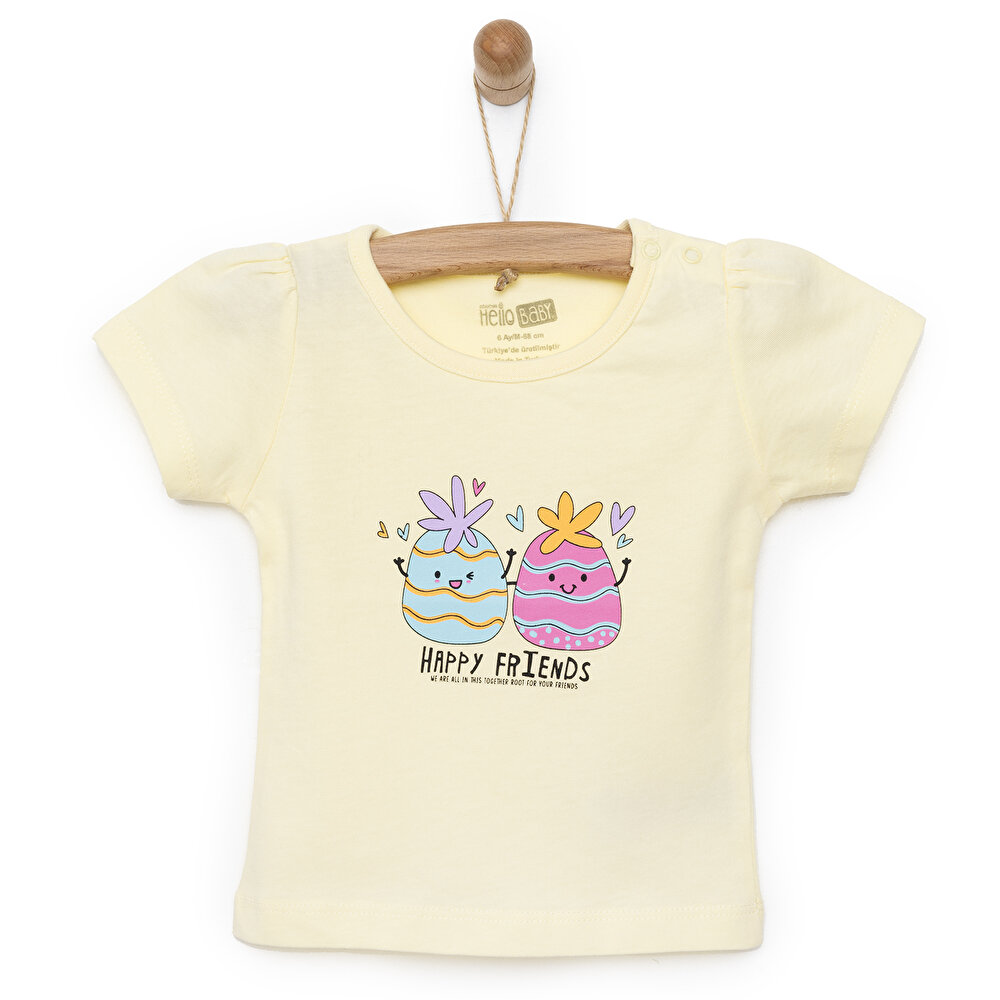 Basic Ananas Baskılı Tshirt Kız Bebek