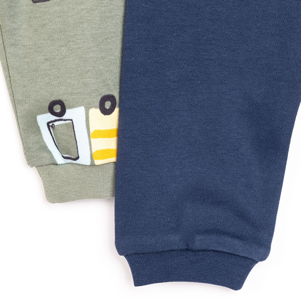 Basic Araba Desenli 2li Patiksiz Alt Erkek Bebek