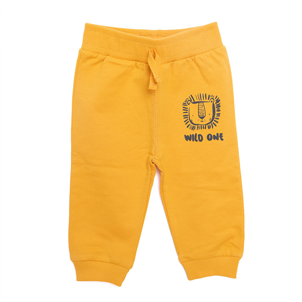 Basic Aslan Baskılı Az Şardonlu Eşofman Alt Unisex