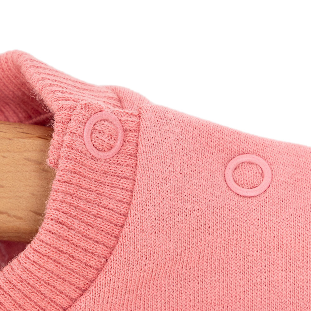 Basic Az Şardonlu Ayıcık Desenli Sweatshirt Kız Bebek