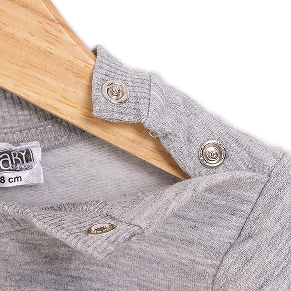 Erkek Bebek Sweatshirt Şardonlu Dinokater Desenli Bisiklet Yaka Uzun Kol