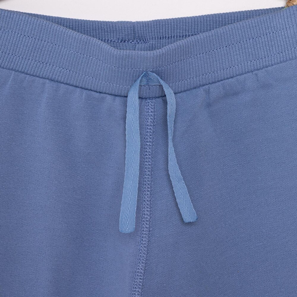 Erkek Bebek Eşofman Alt Şardonlu Kumaş İpli Ribanalı Paça