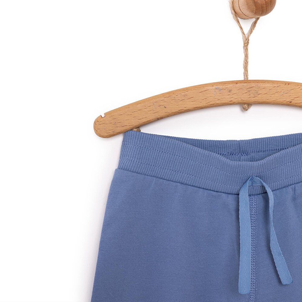 Erkek Bebek Eşofman Alt Şardonlu Kumaş İpli Ribanalı Paça